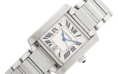 Cartier Gentleman's Stainless Steel 'Tank Francaise' Wristwatch, Ref. 2302
