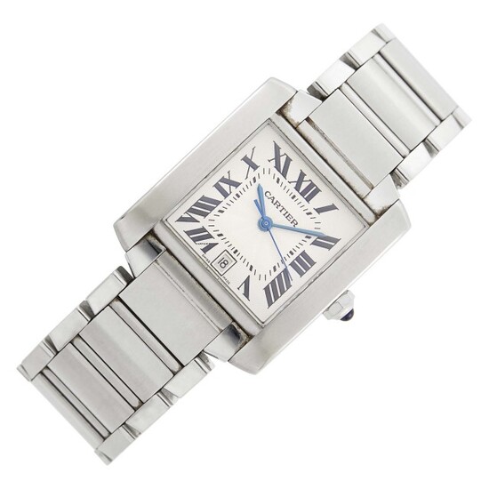 Cartier Gentleman's Stainless Steel 'Tank Francaise' Wristwatch, Ref. 2302