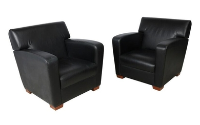 Cartwright Leather Club Chairs - Pair