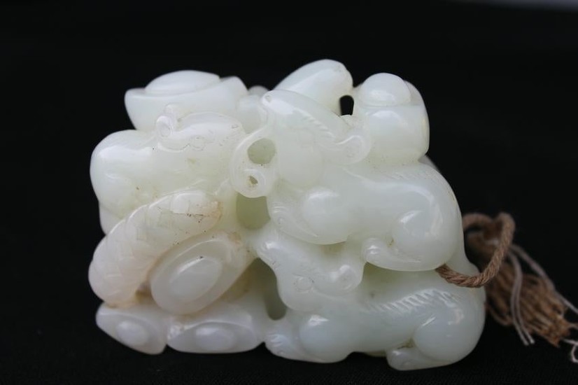Carved Chinese Jade Figural Grouping