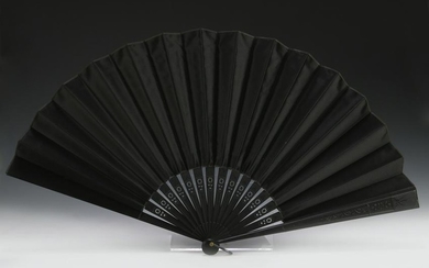 Cased Silk Mourning Fan Owned by Mrs. Wm. J Latta