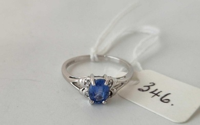 Ceylon, Sapphire and diamond dress ring in white gold 9ct S...