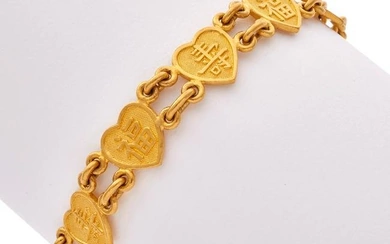 Chinese 24k Yellow Gold Bracelet