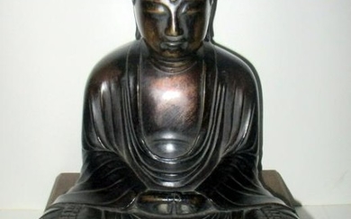 Chinese Bronze Buddha on Stand