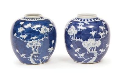 Chinese Export Blue and White Porcelain Jars