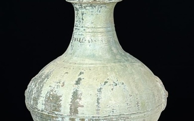 Chinese Green Glaze Pottery Hu Vase