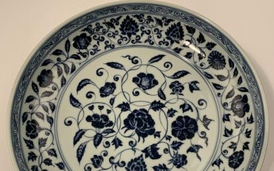 Chinese Ming Blue and White Dish