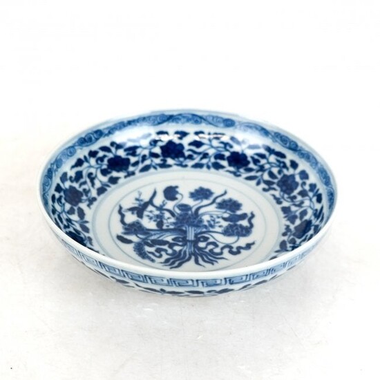 Chinese Porcelain Blue & White Late 19th C. Bowl