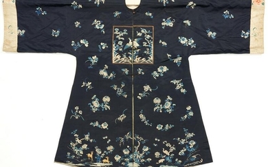 Chinese Silk Embroidered Court Coat with Mandarin