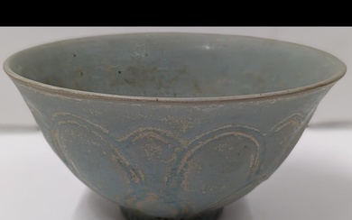 Chinese Song Style Ru Kiln Sky Celadon Glazed Porcelain Bowl...