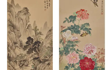 Chinese school, 20th century and Li Xiangjiang (act. 20th century) 'Landscape', circa...