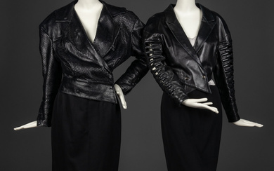Claude Montana Leather and Python Jackets, Early 1980s