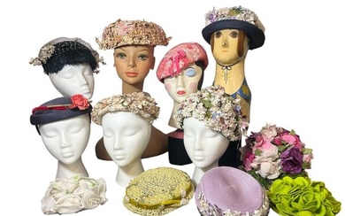 Collection Vintage 1950's -1970's Floral Women's Hats