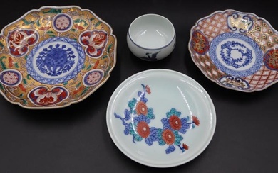 Collection of (4) Pcs. of Japanese Porcelains.