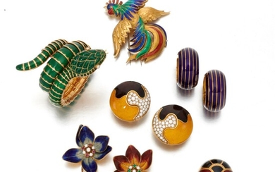 Collection of enamel jewels (Collezione di gioielli in smalto)