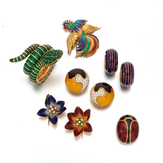 Collection of enamel jewels (Collezione di gioielli in smalto)