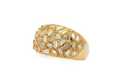 DIAMOND AND GOLD RING, BY PÉCLARD.