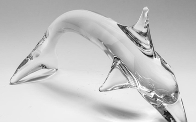 Daum Crystal / Art Glass Dolphin Figure