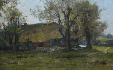 David Schulman (1881-1966), View of a farm at the end...