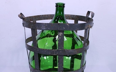 Demijohn / Carboy / Bottle in Metal Basket #1