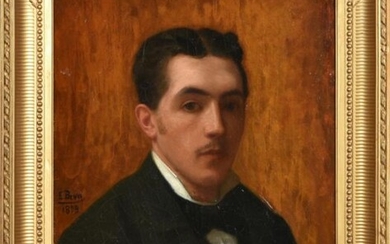 E.Brun (XIXe siècle). Autoportrait présumé,... - Lot 46 - Conan Hôtel d’Ainay