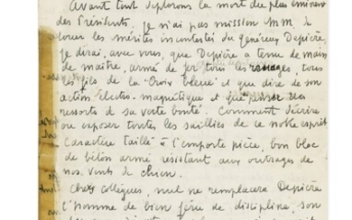 ENSOR, James. Sur la protection de l'animal et la "Croix bleue". 1933. Discours manuscrit inédit. 3 p.