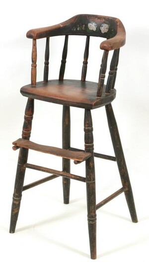 Early 19th Century painted child's chair with a yoke