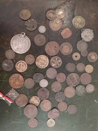 Ecu Louis XIII Lot de monnaie en bronze... - Lot 46 - De Baecque et Associés