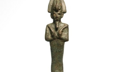 Egyptian Bronze Figure of Osiris, Ptolemaic, c. 332