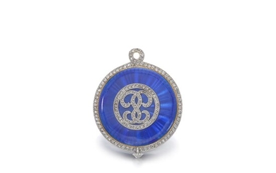 Enamel and diamond pendant/watch, Cartier
