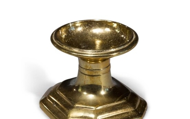 English Silvered Cast Brass Salt, Circa 1730