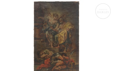 Escuela italiana s.XVII - XIX, "La liberación de San Pedro"