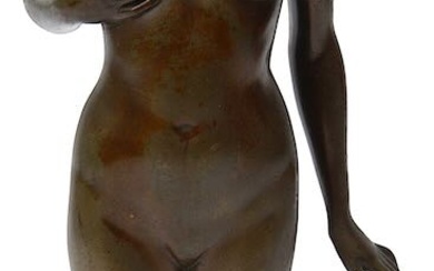 Eugen Wagner (German, 1871-1942) A patinated bronze nude c.1920