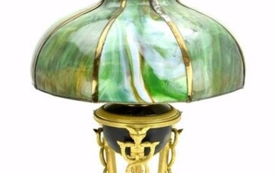 Exclusive Antique Mercury Hermes Dore Bronze Lamp