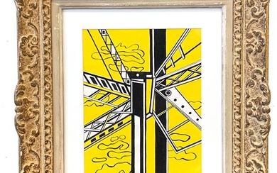 Fernand Léger (1881-1955) Eléments mécaniques fond jaune, 1951 Gouache sur papier signée et datée F....