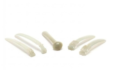 Five Chinese Hardstone Hairpins