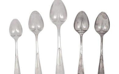 Five Georg Jensen Silver Spoons