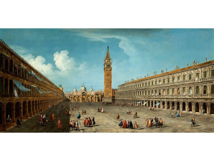 Francesco Albotto, 1721/22 Venedig – 1757 ebenda, PIAZZA SAN MARCO MIT BLICK AUF DIE BASILIKA