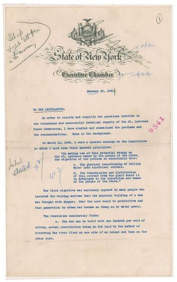 Franklin D. Roosevelt Document Signed