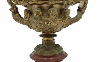 French Bronze and Marble Urn
