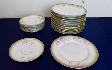French Limoges Elite Works Sandwich Plates and Saucers