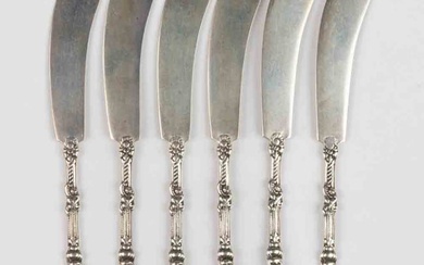 GORHAM "VERSAILLES" STERLING SILVER BUTTER SPREADERS, SET OF SIX