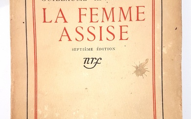 GUILLAUME APOLLINAIRE, La femme assise, 7ème édition, ed Nouvelle revue française, Paris, 1920 Portant la...