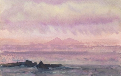 Geoff Uglow, British b.1978 - Solway Firth 3, 2009; watercolour, signed, titled and dated verso (according to the label attached to the reverse of the frame), 12.5 x 18 cm (ARR) Provenance: Connaught Brown, London; private collection, UK