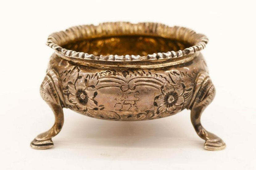 George II Repousse Silver Master Salt by George Wickes
