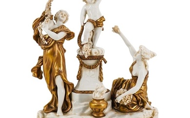 German Gold Gilt Porcelain Figurine