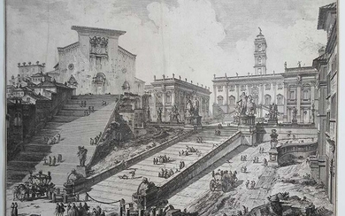 Giovanni Battista Piranesi, "Veduta del Romano Campidoglio con scalinata che va alla Chiesa d’Aracoeli"