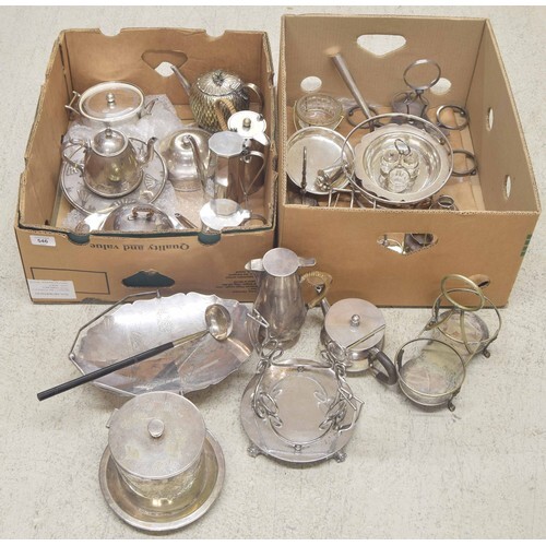 Good selection of silver plated table wares to include Hukin...