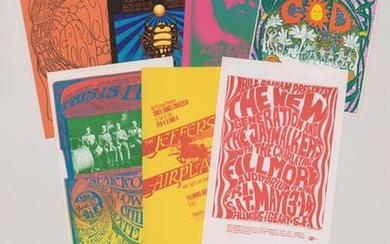 Group of Rock and Roll Postcards and Handbills (8)