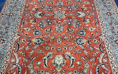 Hand Knotted Persian Sarouk Rug 6.6x10 ft